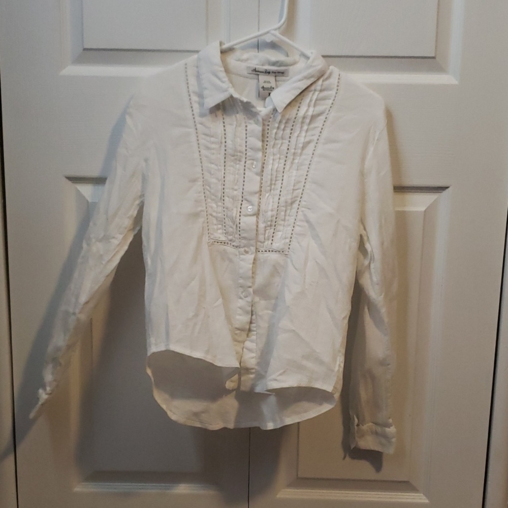 American Rag white peasant blouse
